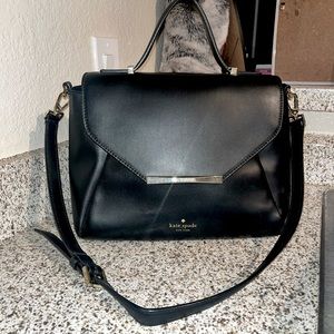 Kate Spade black purse with gold hardware